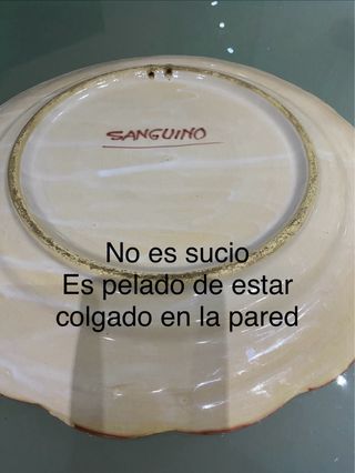 Plato de cerámica Sanguino