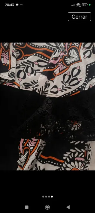 Vestido largo estampado blanco y negro