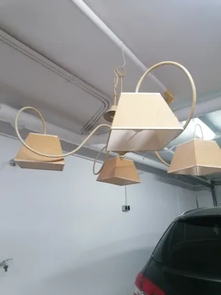 Lámpara vintage albero metal y tela