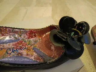 Zapatos piel tacón estilo años 50