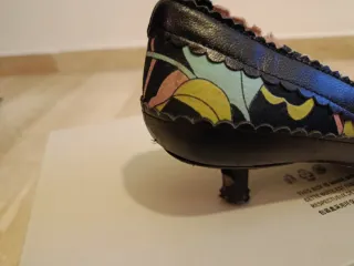 Zapatos piel tacón estilo años 50