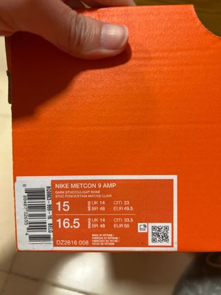 Nike Metcon 9 Zapatillas Gris talla 49.5