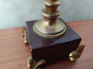 Candelabro vintage antiguo dorado