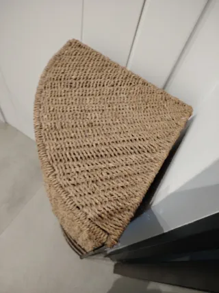 Mueble Auxiliar Cestas Mimbre  ideal para baños.
