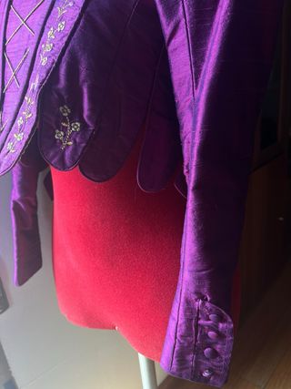 Corpiño fallera niña morado y dorado