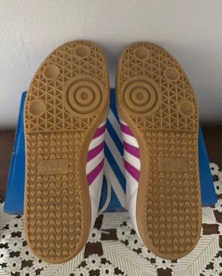 Tenis Adidas Samba Blanco y Rosa
