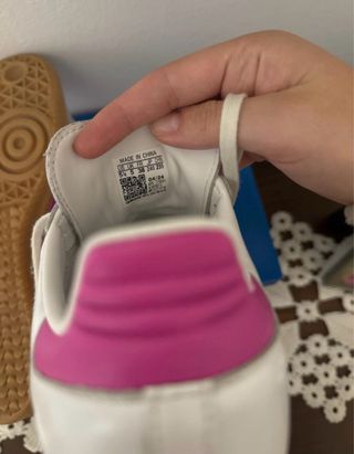 Tenis Adidas Samba Blanco y Rosa
