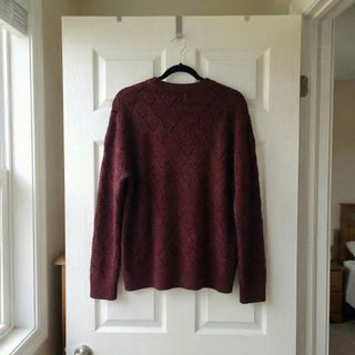 Jersey Sfera punto calado granate oversize L