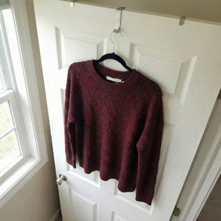 Jersey Sfera punto calado granate oversize L