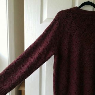 Jersey Sfera punto calado granate oversize L