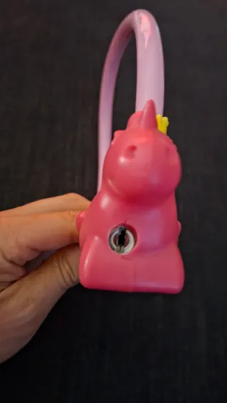 Candado unicornio rosa princesa con dos llaves