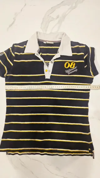 Polo Milano Young donna righe oro nero