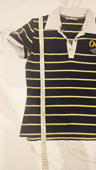 Polo Milano Young donna righe oro nero