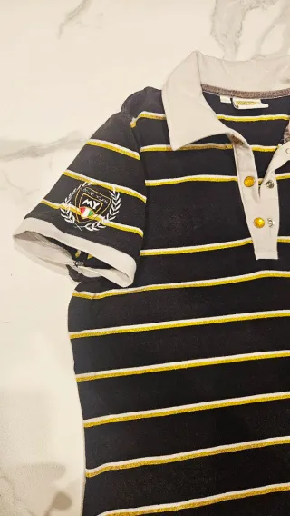Polo Milano Young donna righe oro nero