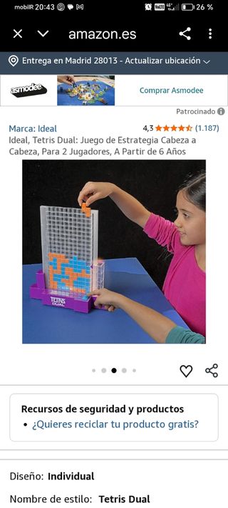 Juego Tetris Dual