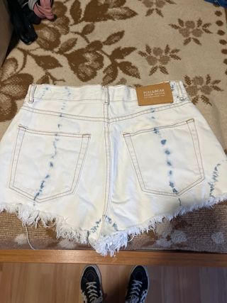 Shorts vaqueros blancos desgastados