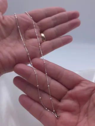 Cadena de Plata 925 Auténtica, 45 cm, Nueva