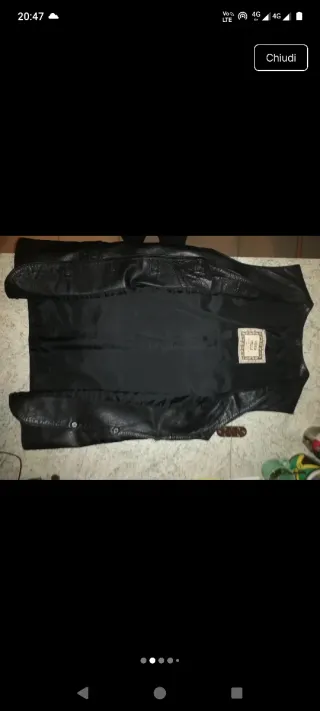 Gilet in pelle nero foderato