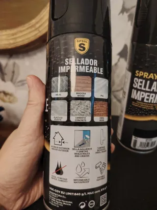 Spray Sellador Impermeable SPsil Negro