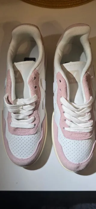 Zapatillas Veja Mujer Rosa y Blanco