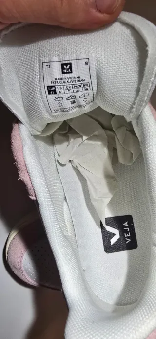 Zapatillas Veja Mujer Rosa y Blanco