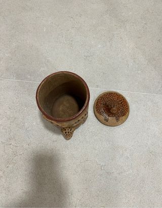 Jarrón de cerámica azteca Guatemala