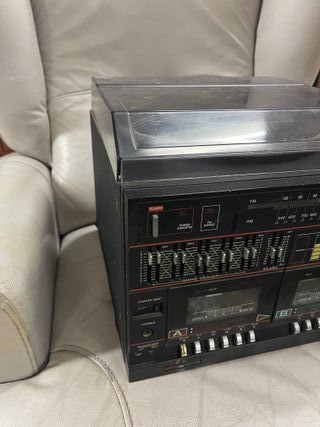 Equipo Música Vintage Tocadiscos Doble Cassette