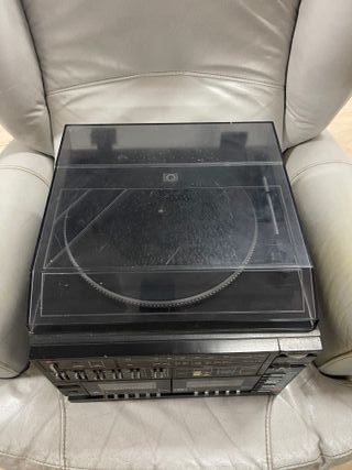 Equipo Música Vintage Tocadiscos Doble Cassette