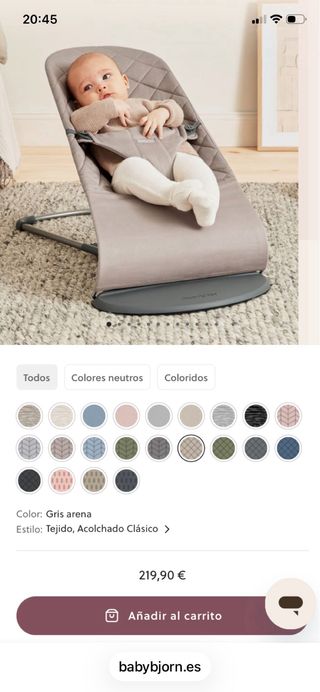 Mecedora Babybjorn mas arco animado