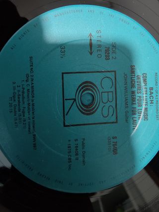 Bach Complete Lute Music Vinilo