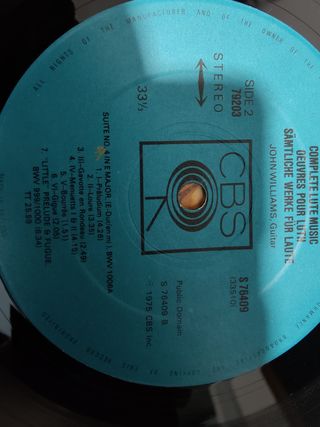 Bach Complete Lute Music Vinilo