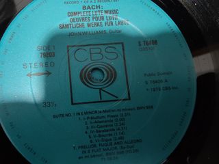Bach Complete Lute Music Vinilo