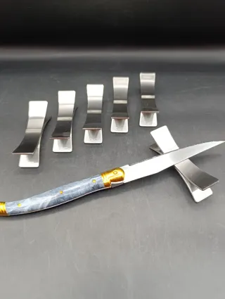 Reposacubiertos de acero inoxidable