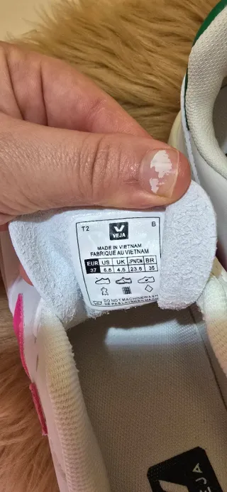 Zapatillas Veja Mujer Blancas y Rosas