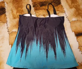 Bikini tankini azul y negro