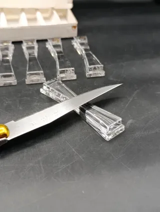 Reposacubiertos de cristal húngaro