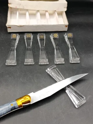 Reposacubiertos de cristal húngaro