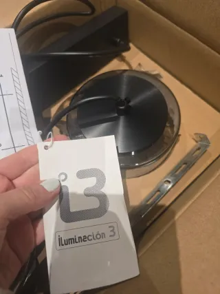 Lámpara Colgante 3L Olaia Negra Transparente