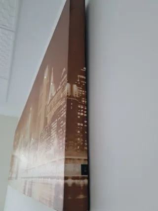 Cuadro paisaje urbano puente