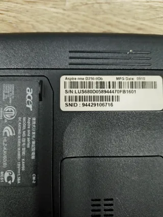 Acer Aspire One Portátil Azul