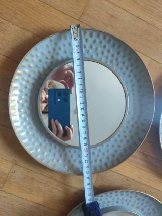 Set di 3 Specchi Decorativi Rotondi