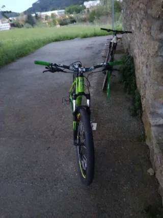 Bicicleta Montaña Verde Tuneada