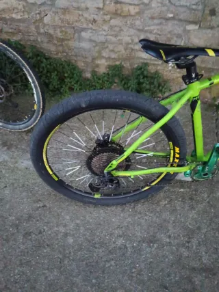 Bicicleta Montaña Verde Tuneada