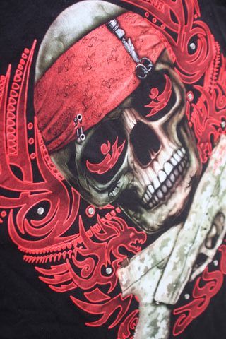 Camiseta Rock Chang Calavera Y2K Talla L