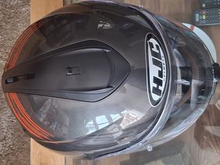 Casco Moto Integral Negro con Diseño