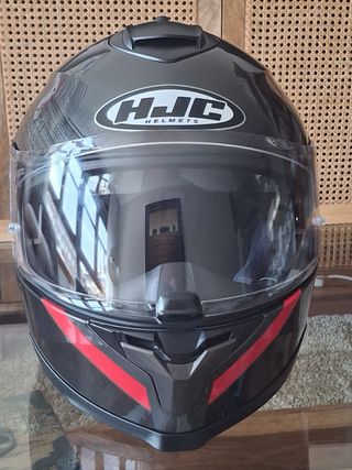 Casco Moto Integral Negro con Diseño
