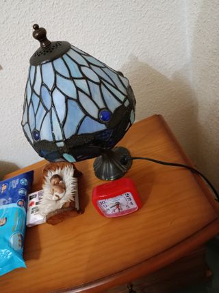 Lámpara Tiffany Diseño Cristal y Metal