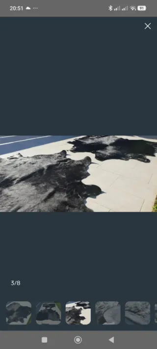 Piel Vaca Negra Pelo Largo Mambo Unlimited