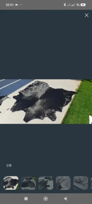 Piel Vaca Negra Pelo Largo Mambo Unlimited