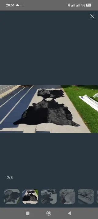 Piel Vaca Negra Pelo Largo Mambo Unlimited